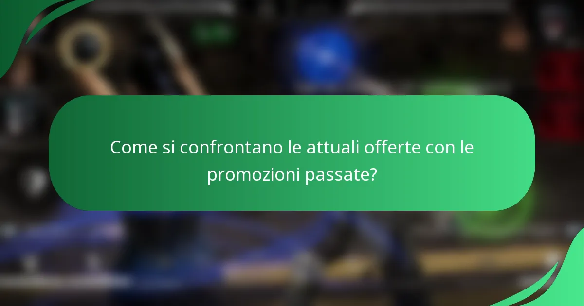 Come si confrontano le attuali offerte con le promozioni passate?